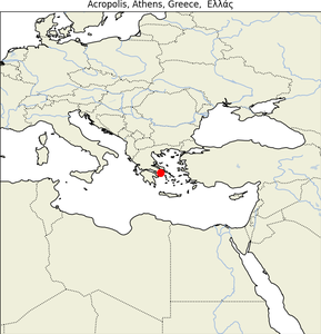Acropolis of Athens map